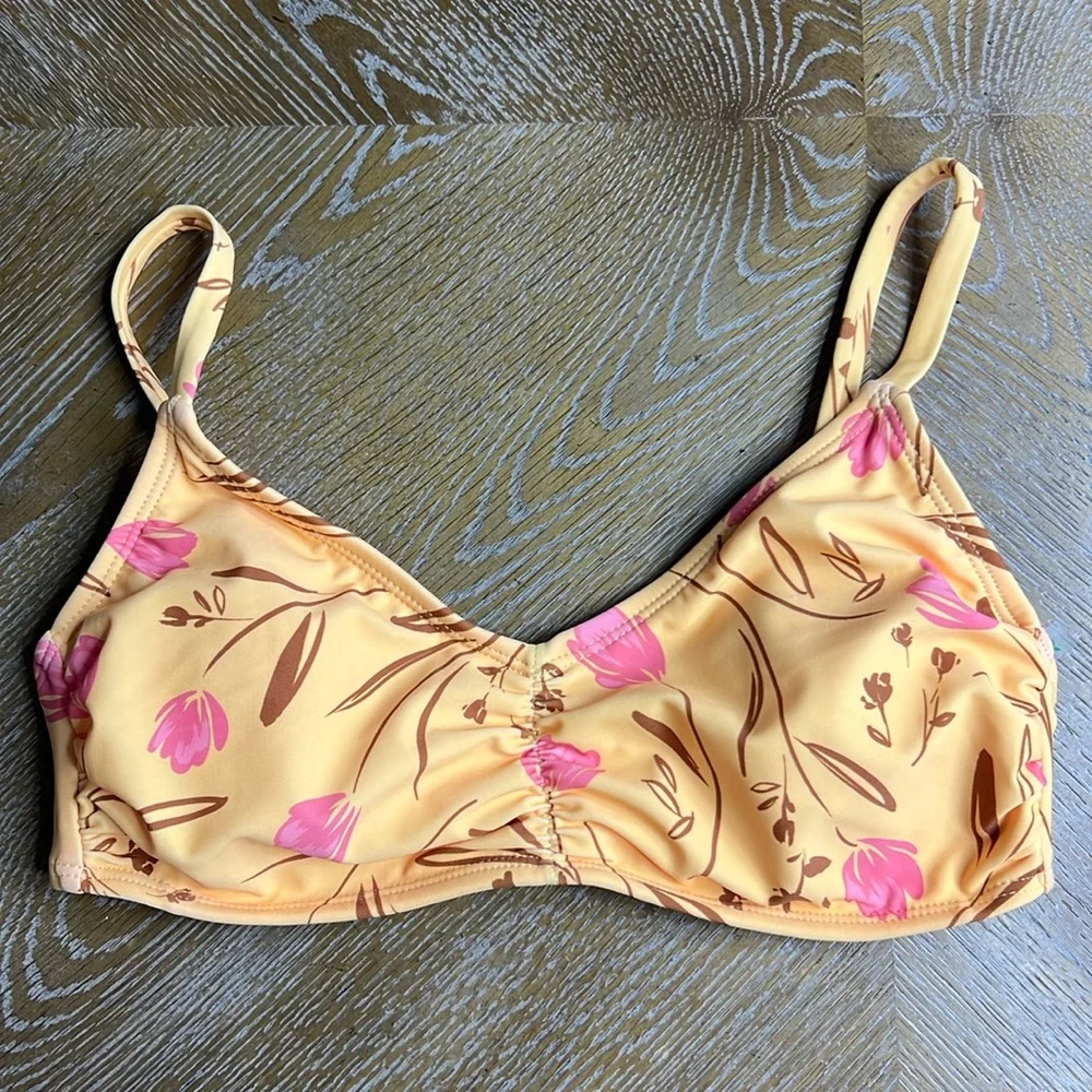 SANDFLOWER Yellow Cinched Bralette S
